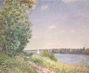 ノルマンディー、夕方の水路、サフルス、1894